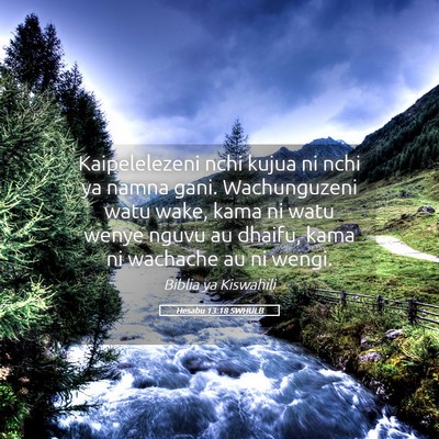 Picture 05 - Hesabu 13:18 SWHULB - Kaipelelezeni nchi kujua ni nchi ya namna gani. - Bible Verse Picture