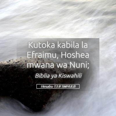 Picture 05 - Hesabu 13:8 SWHULB - Kutoka kabila la Efraimu, Hoshea mwana wa - Bible Verse Picture