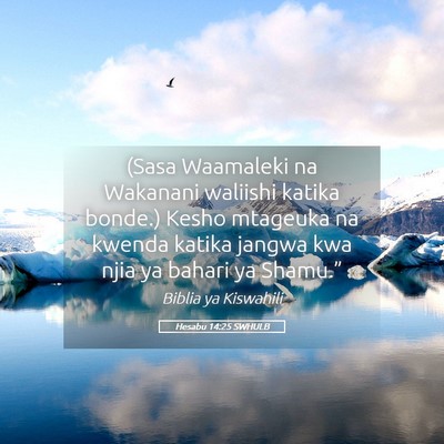 Picture 05 - Hesabu 14:25 SWHULB - (Sasa Waamaleki na Wakanani waliishi katika - Bible Verse Picture