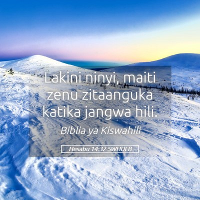 Picture 05 - Hesabu 14:32 SWHULB - Lakini ninyi, maiti zenu zitaanguka katika jangwa - Bible Verse Picture