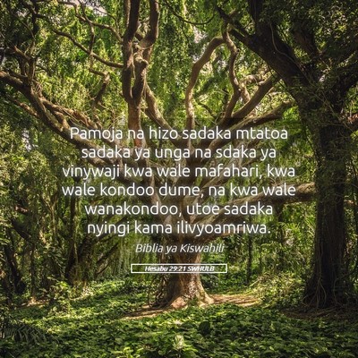Picture 05 - Hesabu 29:21 SWHULB - Pamoja na hizo sadaka mtatoa sadaka ya unga na - Bible Verse Picture