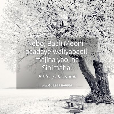 Picture 05 - Hesabu 32:38 SWHULB - Nebo, Baali Meoni - baadaye waliyabadili majina - Bible Verse Picture