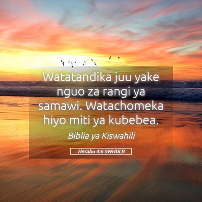 Picture 05 - Hesabu 4:6 SWHULB - Watatandika juu yake nguo za rangi ya samawi. - Bible Verse Picture