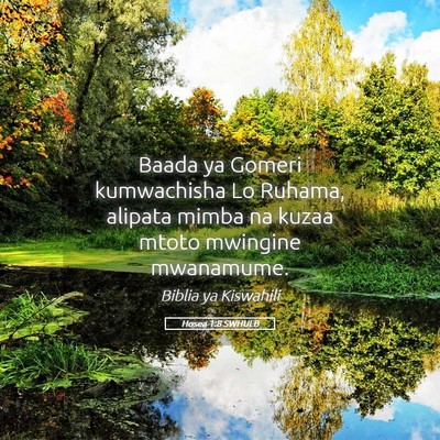Picture 05 - Hosea 1:8 SWHULB - Baada ya Gomeri kumwachisha Lo Ruhama, alipata - Bible Verse Picture