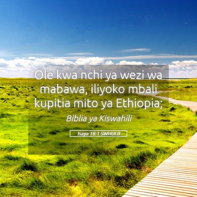 Picture 05 - Isaya 18:1 SWHULB - Ole kwa nchi ya wezi wa mabawa, iliyoko mbali - Bible Verse Picture