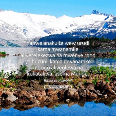 Picture 05 - Isaya 54:6 SWHULB - Yahwe anakuita wew urudi kama mwanamke - Bible Verse Picture