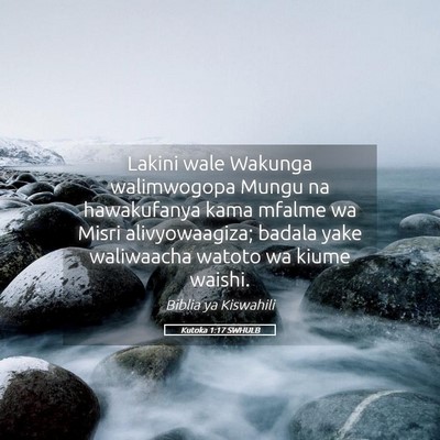 Picture 05 - Kutoka 1:17 SWHULB - Lakini wale Wakunga walimwogopa Mungu na - Bible Verse Picture