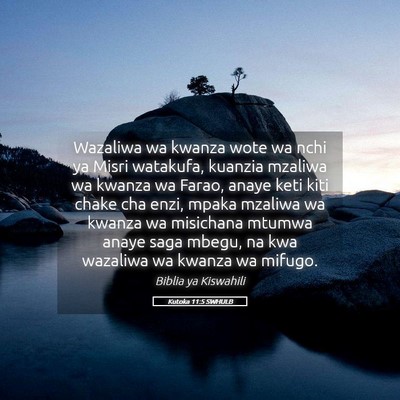 Picture 05 - Kutoka 11:5 SWHULB - Wazaliwa wa kwanza wote wa nchi ya Misri - Bible Verse Picture