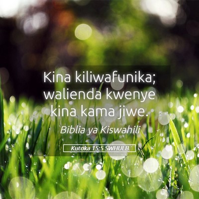 Picture 05 - Kutoka 15:5 SWHULB - Kina kiliwafunika; walienda kwenye kina kama - Bible Verse Picture