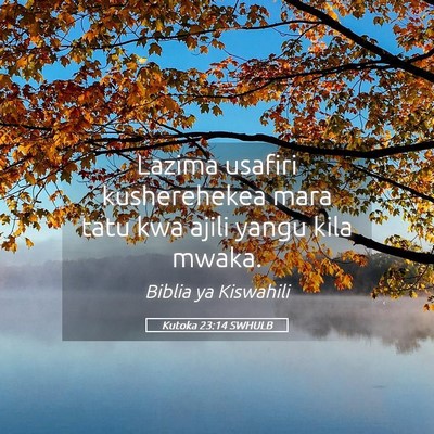 Picture 05 - Kutoka 23:14 SWHULB - Lazima usafiri kusherehekea mara tatu kwa ajili - Bible Verse Picture