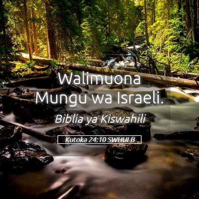 Picture 05 - Kutoka 24:10 SWHULB - Walimuona Mungu wa - Bible Verse Picture