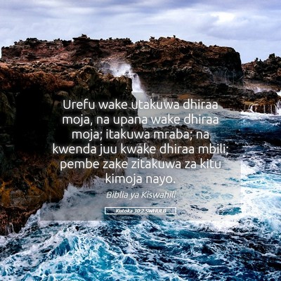 Picture 05 - Kutoka 30:2 SWHULB - Urefu wake utakuwa dhiraa moja, na upana wake - Bible Verse Picture