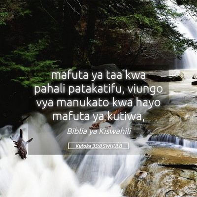 Picture 05 - Kutoka 35:8 SWHULB - mafuta ya taa kwa pahali patakatifu, viungo vya - Bible Verse Picture