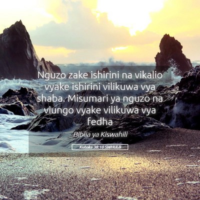 Picture 05 - Kutoka 38:10 SWHULB - Nguzo zake ishirini na vikalio vyake ishirini - Bible Verse Picture