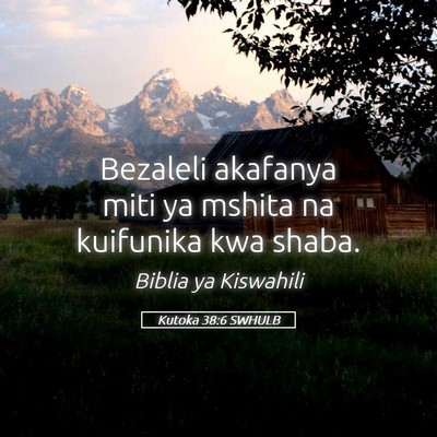 Picture 05 - Kutoka 38:6 SWHULB - Bezaleli akafanya miti ya mshita na kuifunika kwa - Bible Verse Picture