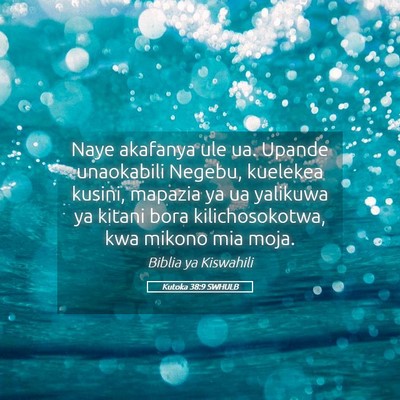 Picture 05 - Kutoka 38:9 SWHULB - Naye akafanya ule ua. Upande unaokabili Negebu, - Bible Verse Picture