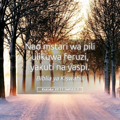 Picture 05 - Kutoka 39:11 SWHULB - Nao mstari wa pili ulikuwa feruzi, yakuti na - Bible Verse Picture