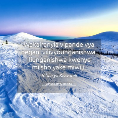 Picture 05 - Kutoka 39:4 SWHULB - Wakaifanyia vipande vya begani vilivyounganishwa. - Bible Verse Picture