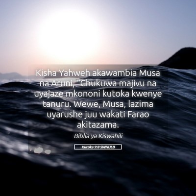 Picture 05 - Kutoka 9:8 SWHULB - Kisha Yahweh akawambia Musa na Aruni, “Chukuwa - Bible Verse Picture