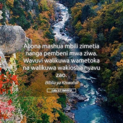 Picture 05 - Luka 5:2 SWHULB - Aliona mashua mbili zimetia nanga pembeni mwa - Bible Verse Picture