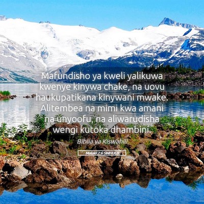 Picture 05 - Malaki 2:6 SWHULB - Mafundisho ya kweli yalikuwa kwenye kinywa chake, - Bible Verse Picture