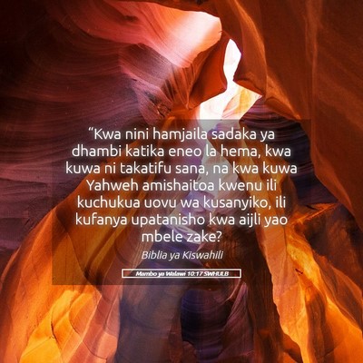 Picture 05 - Mambo ya Walawi 10:17 SWHULB - “Kwa nini hamjaila sadaka ya dhambi katika eneo - Bible Verse Picture