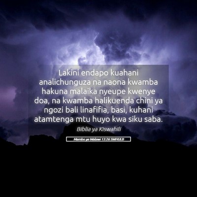 Picture 05 - Mambo ya Walawi 13:26 SWHULB - Lakini endapo kuahani analichunguza na naona - Bible Verse Picture