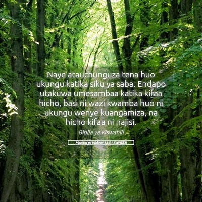 Picture 05 - Mambo ya Walawi 13:51 SWHULB - Naye atauchunguza tena huo ukungu katika siku ya - Bible Verse Picture