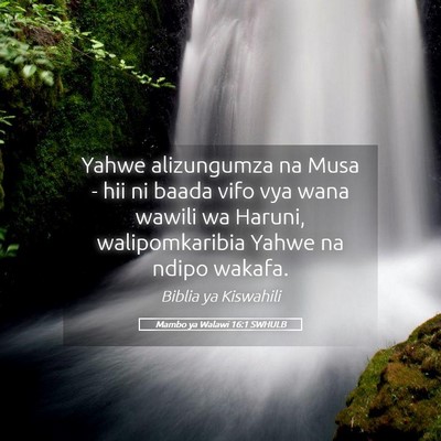 Picture 05 - Mambo ya Walawi 16:1 SWHULB - Yahwe alizungumza na Musa - hii ni baada vifo vya - Bible Verse Picture