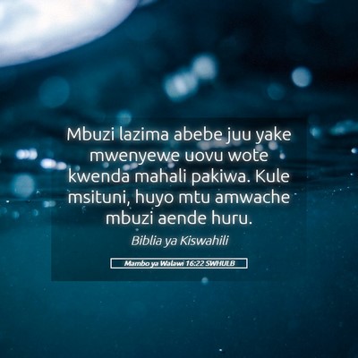 Picture 05 - Mambo ya Walawi 16:22 SWHULB - Mbuzi lazima abebe juu yake mwenyewe uovu wote - Bible Verse Picture