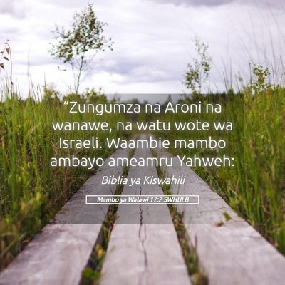 Picture 05 - Mambo ya Walawi 17:2 SWHULB - “Zungumza na Aroni na wanawe, na watu wote wa - Bible Verse Picture