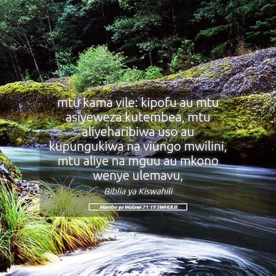 Picture 05 - Mambo ya Walawi 21:19 SWHULB - mtu kama vile: kipofu au mtu asiyeweza kutembea, - Bible Verse Picture