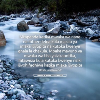 Picture 05 - Mambo ya Walawi 25:22 SWHULB - Mtapanda katika mwaka wa nane na mtaendelea kula - Bible Verse Picture