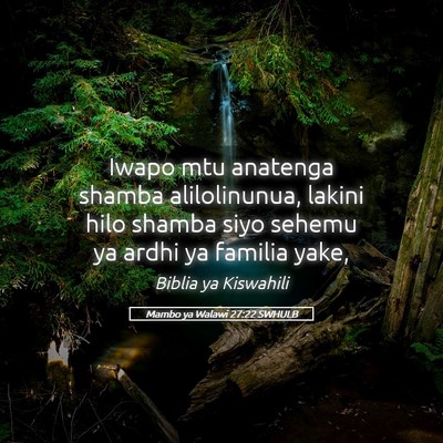 Picture 05 - Mambo ya Walawi 27:22 SWHULB - Iwapo mtu anatenga shamba alilolinunua, lakini - Bible Verse Picture