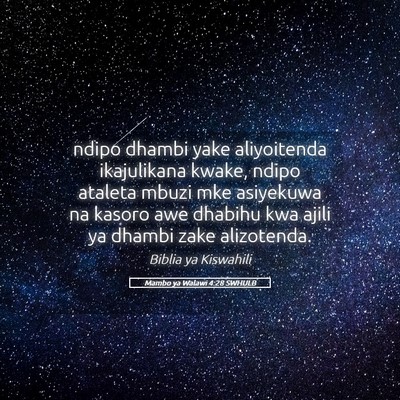 Picture 05 - Mambo ya Walawi 4:28 SWHULB - ndipo dhambi yake aliyoitenda ikajulikana kwake, - Bible Verse Picture