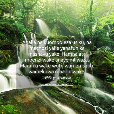 Picture 05 - Maombolezo 1:2 SWHULB - Analia na kuomboleza usiku, na machozi yake - Bible Verse Picture