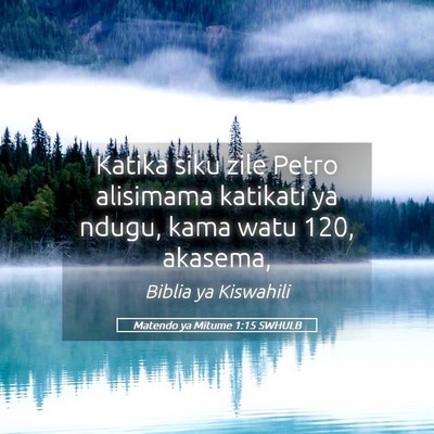 Picture 05 - Matendo ya Mitume 1:15 SWHULB - Katika siku zile Petro alisimama katikati ya - Bible Verse Picture