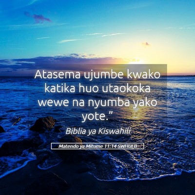 Picture 05 - Matendo ya Mitume 11:14 SWHULB - Atasema ujumbe kwako katika huo utaokoka wewe na - Bible Verse Picture