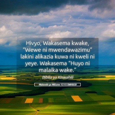 Picture 05 - Matendo ya Mitume 12:15 SWHULB - Hivyo, Wakasema kwake, “Wewe ni mwendawazimu” - Bible Verse Picture