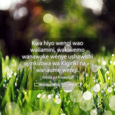Picture 05 - Matendo ya Mitume 17:12 SWHULB - Kwa hiyo wengi wao waliamini, wakiwemo wanawake - Bible Verse Picture