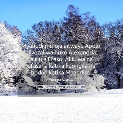 Picture 05 - Matendo ya Mitume 18:24 SWHULB - Myahudi mmoja aitwaye Apolo, aliyezaliwa huko - Bible Verse Picture