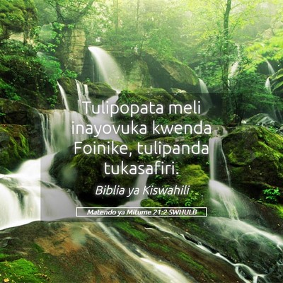 Picture 05 - Matendo ya Mitume 21:2 SWHULB - Tulipopata meli inayovuka kwenda Foinike, - Bible Verse Picture