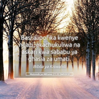 Picture 05 - Matendo ya Mitume 21:35 SWHULB - Basi alipofika kwenye ngazi, akachukuliwa na - Bible Verse Picture