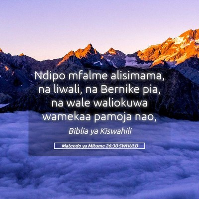 Picture 05 - Matendo ya Mitume 26:30 SWHULB - Ndipo mfalme alisimama, na liwali, na Bernike - Bible Verse Picture