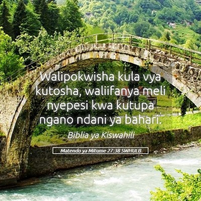 Picture 05 - Matendo ya Mitume 27:38 SWHULB - Walipokwisha kula vya kutosha, waliifanya meli - Bible Verse Picture