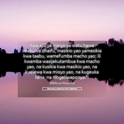 Picture 05 - Matendo ya Mitume 28:27 SWHULB - Kwa ajili ya mioyo ya watu hawa imekuwa dhaifu, - Bible Verse Picture