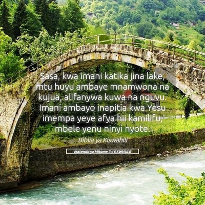 Picture 05 - Matendo ya Mitume 3:16 SWHULB - Sasa, kwa imani katika jina lake, mtu huyu ambaye - Bible Verse Picture
