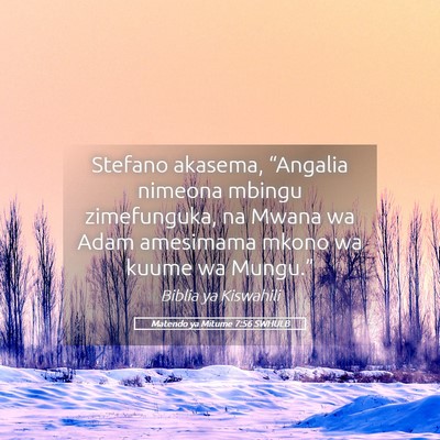 Picture 05 - Matendo ya Mitume 7:56 SWHULB - Stefano akasema, “Angalia nimeona mbingu - Bible Verse Picture