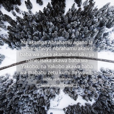 Picture 05 - Matendo ya Mitume 7:8 SWHULB - Na akampa Abrahamu agano la tohara, hivyo - Bible Verse Picture