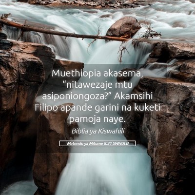 Picture 05 - Matendo ya Mitume 8:31 SWHULB - Muethiopia akasema, “nitawezaje mtu - Bible Verse Picture